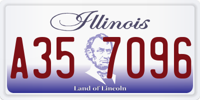IL license plate A357096