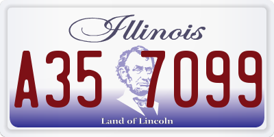IL license plate A357099