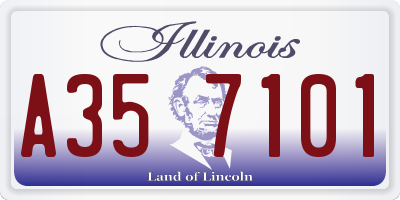 IL license plate A357101