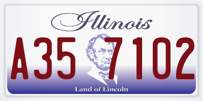 IL license plate A357102
