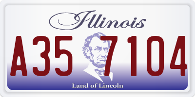IL license plate A357104