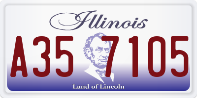 IL license plate A357105