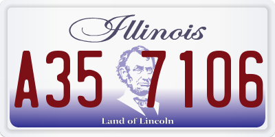 IL license plate A357106