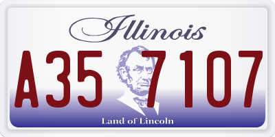 IL license plate A357107