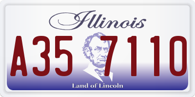 IL license plate A357110