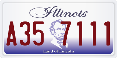 IL license plate A357111