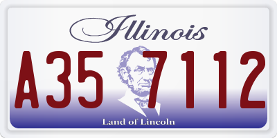 IL license plate A357112
