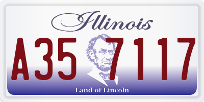 IL license plate A357117
