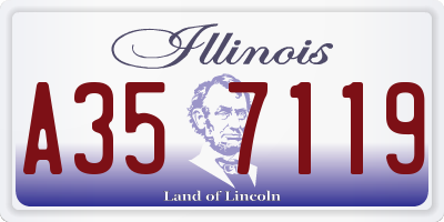 IL license plate A357119