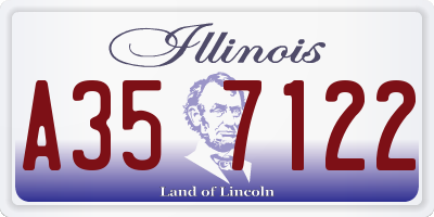 IL license plate A357122