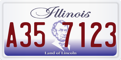 IL license plate A357123