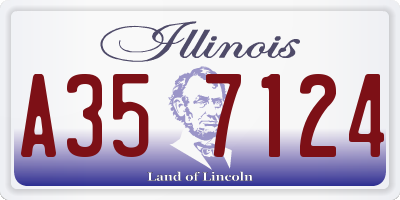 IL license plate A357124