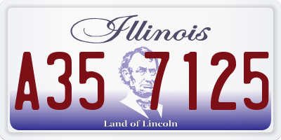 IL license plate A357125