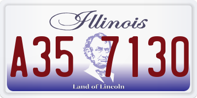 IL license plate A357130