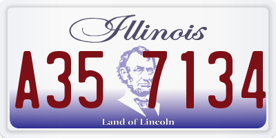 IL license plate A357134
