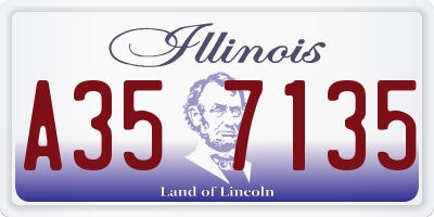 IL license plate A357135
