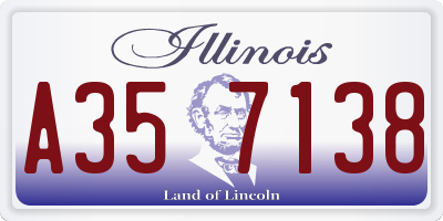 IL license plate A357138