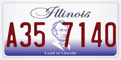 IL license plate A357140