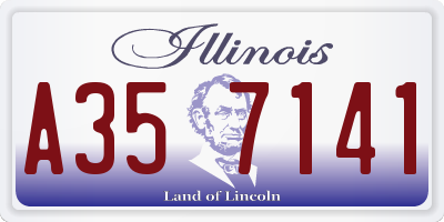 IL license plate A357141