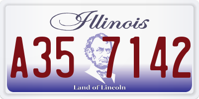 IL license plate A357142