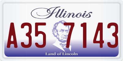 IL license plate A357143