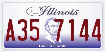 IL license plate A357144