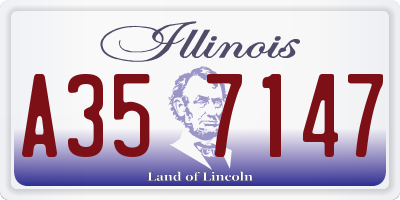 IL license plate A357147