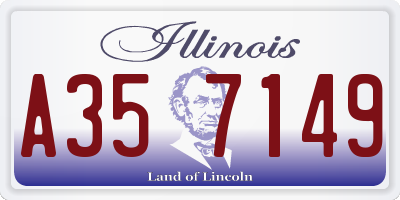 IL license plate A357149