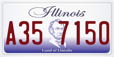 IL license plate A357150