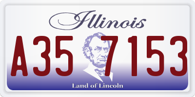 IL license plate A357153