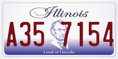 IL license plate A357154