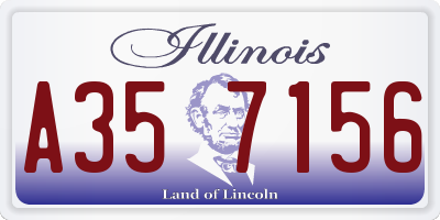IL license plate A357156