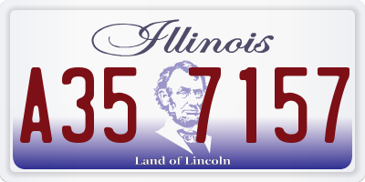 IL license plate A357157