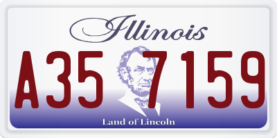 IL license plate A357159