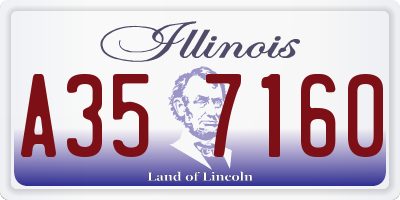 IL license plate A357160