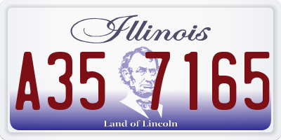 IL license plate A357165