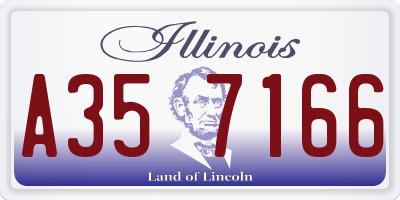 IL license plate A357166