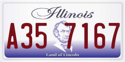 IL license plate A357167