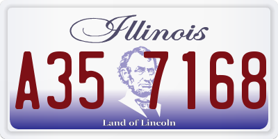 IL license plate A357168