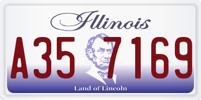 IL license plate A357169