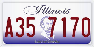 IL license plate A357170