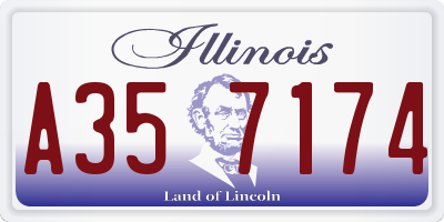 IL license plate A357174