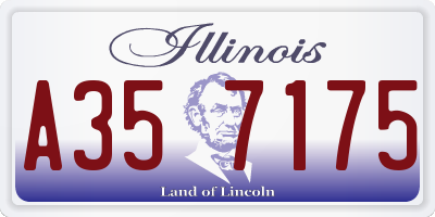 IL license plate A357175