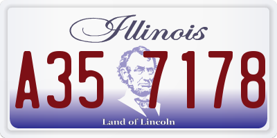 IL license plate A357178