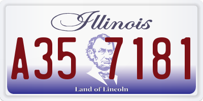 IL license plate A357181