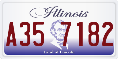 IL license plate A357182