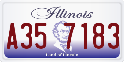 IL license plate A357183