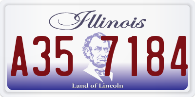 IL license plate A357184