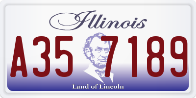 IL license plate A357189