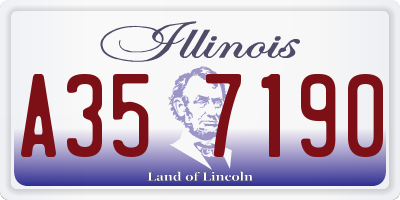 IL license plate A357190
